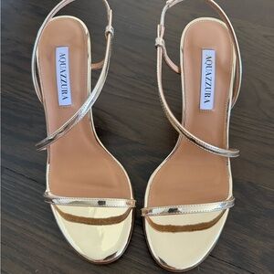 NTW Aquazzura - Gold sleek strappy sandal